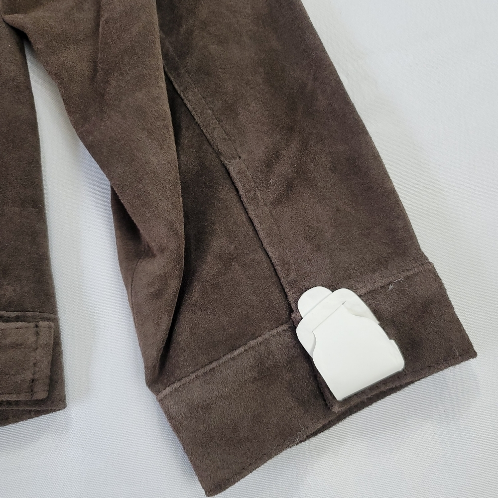 Eddie Bauer Womens Jacket Size 2XL Authentic Seattle Suede Brown NWOT - Picture 10 of 11